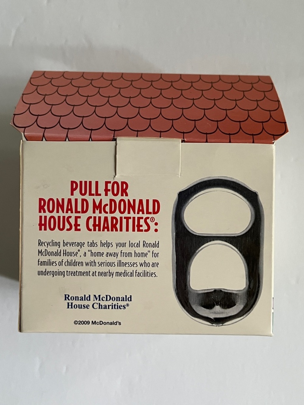 Vintage Ronald McDonald House Shaped Donation Box Pop Pull Tab Fundraiser - Picture 9 of 9